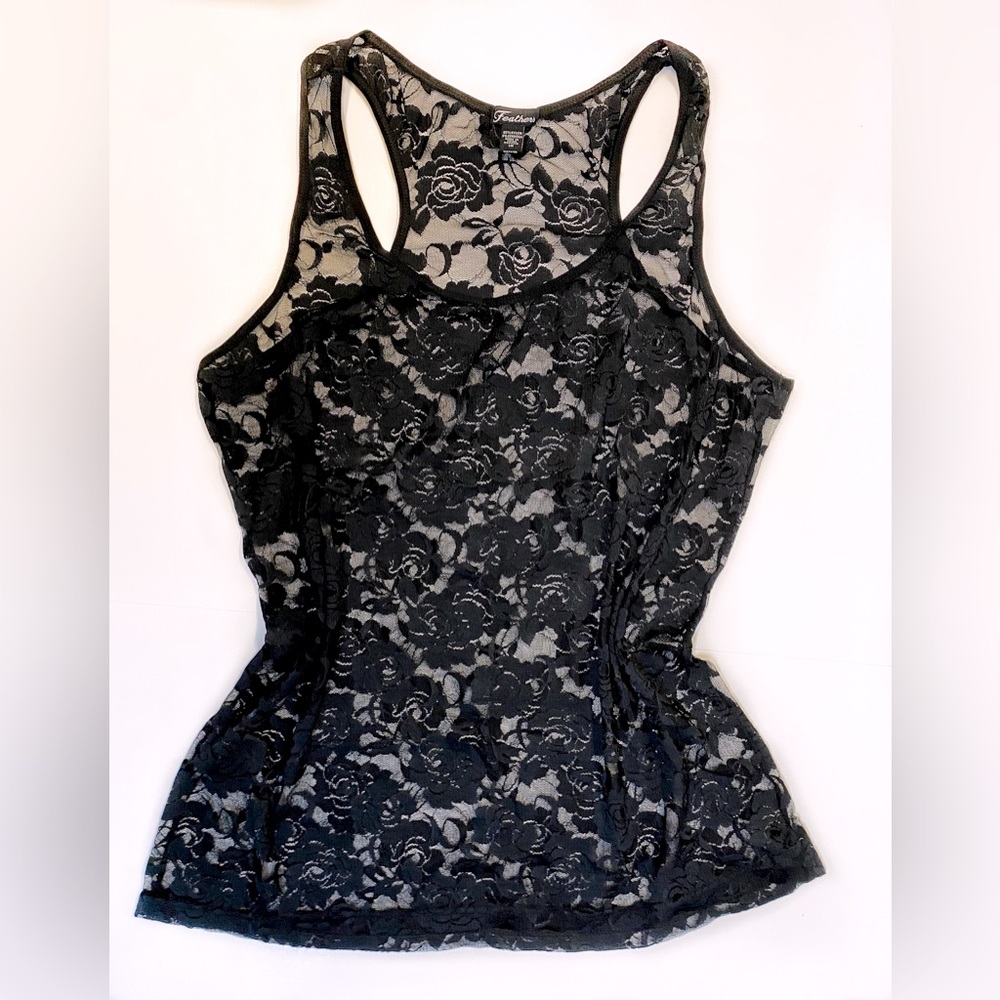 Black Lace Tank Top